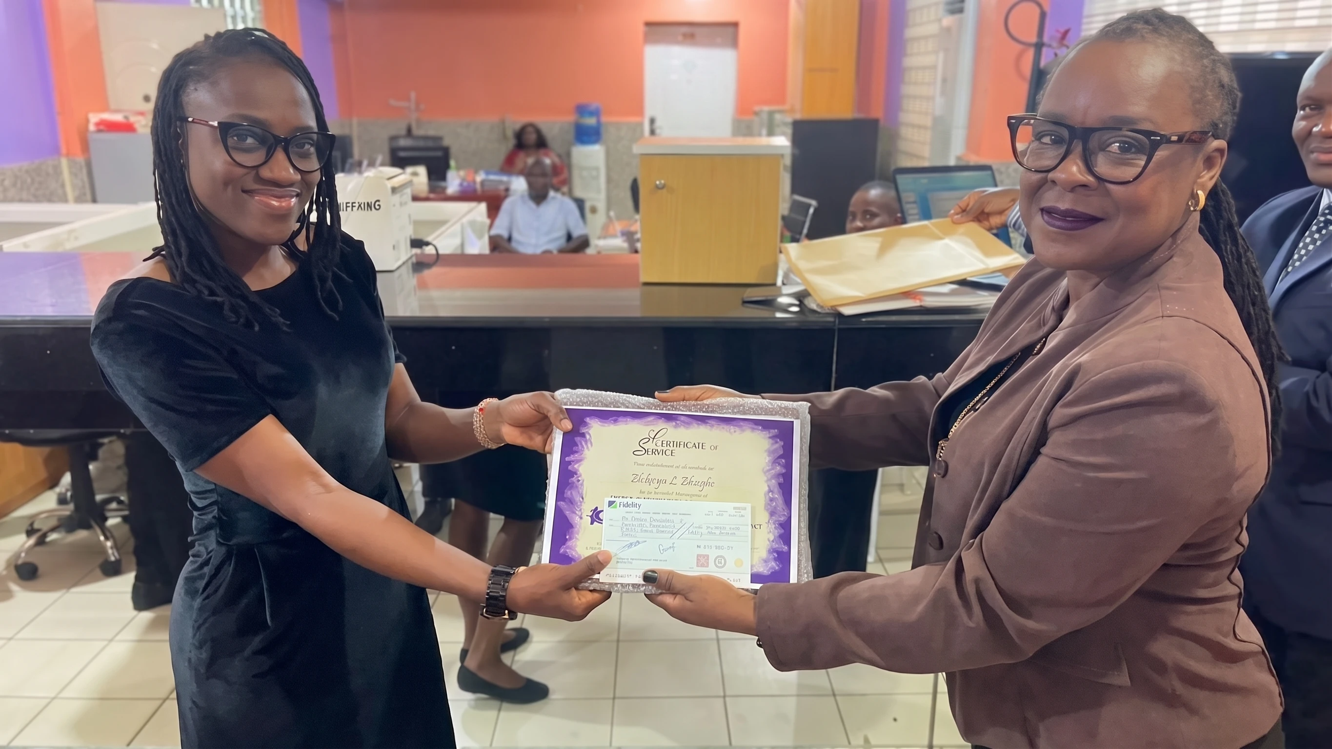 long service award to staff that have completed years of service