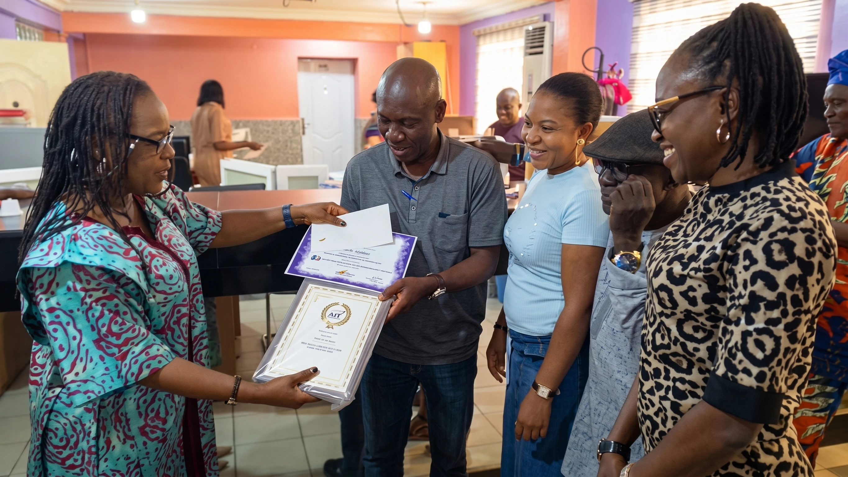 long service award to staff that have completed years of service